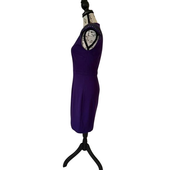 Cynthia Steffe Dress Plum Purple Dress with Studded Accents - Size 4 - Picture 7 of 9